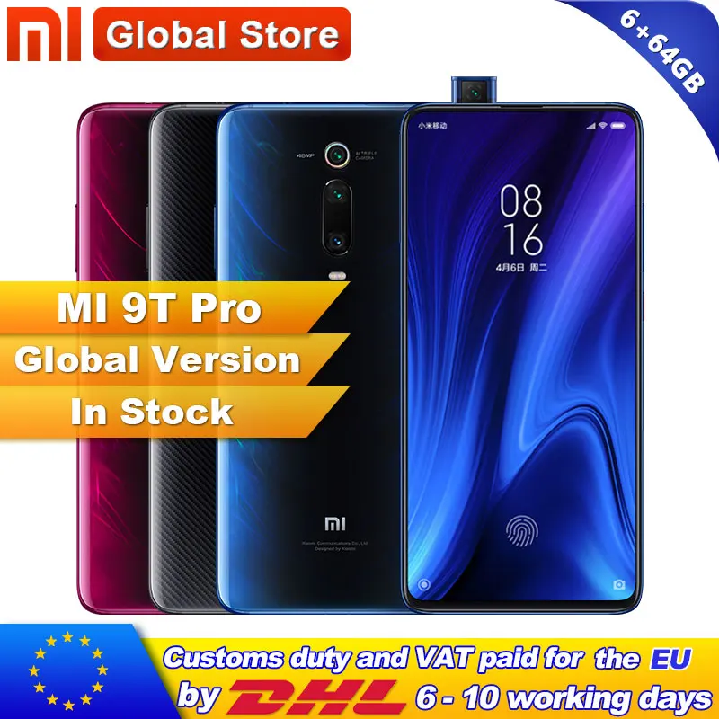 Имеются на складе! Глобальная версия Xiaomi mi 9T Pro 64GB 6GB (Red k20 PRO) телефон Snapdragon 855 Octa Core