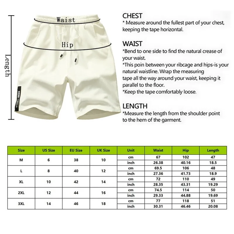 

White Shorts Men Japanese Style Polyester Running Sport Shorts for Men Casual Summer Elastic Waist Solid Shorts Printed Clothing
