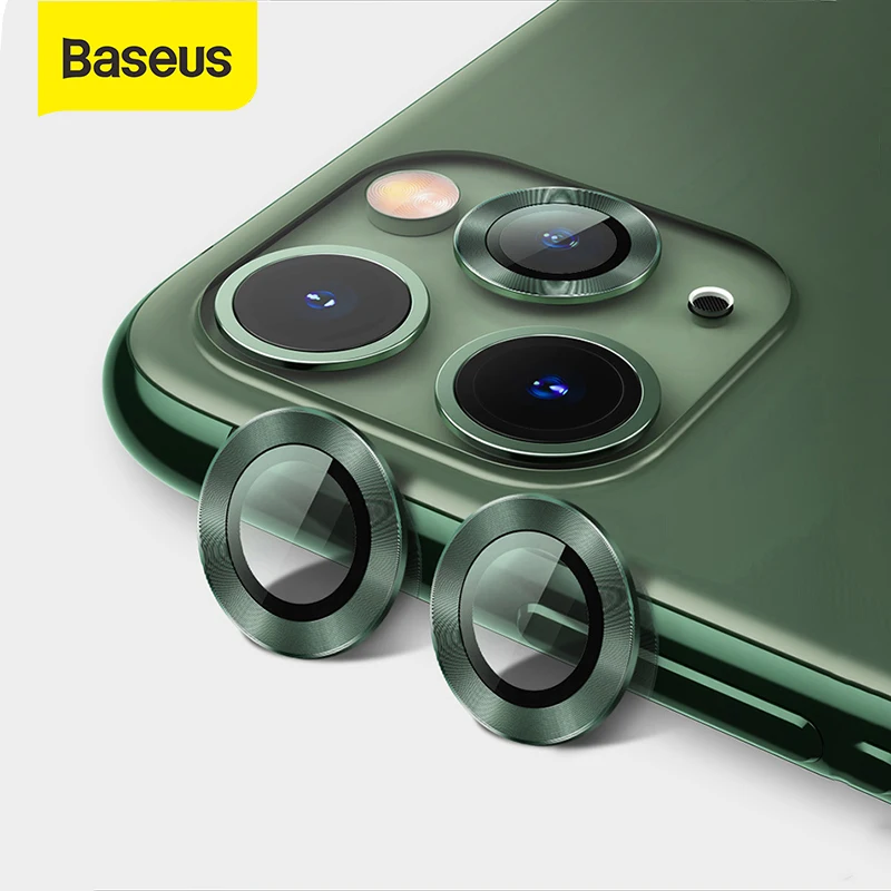 Защитная пленка Baseus для камеры iPhone 11 Pro Max закаленное стекло с кольцевым