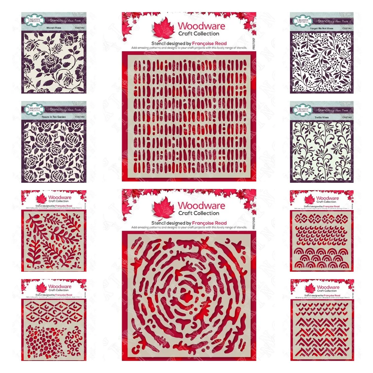 

Woven Roses Leavestrellis Vines Tribal Batik Layering Stencils Painting Scrapbook Coloring Embossing Album Decorative Template