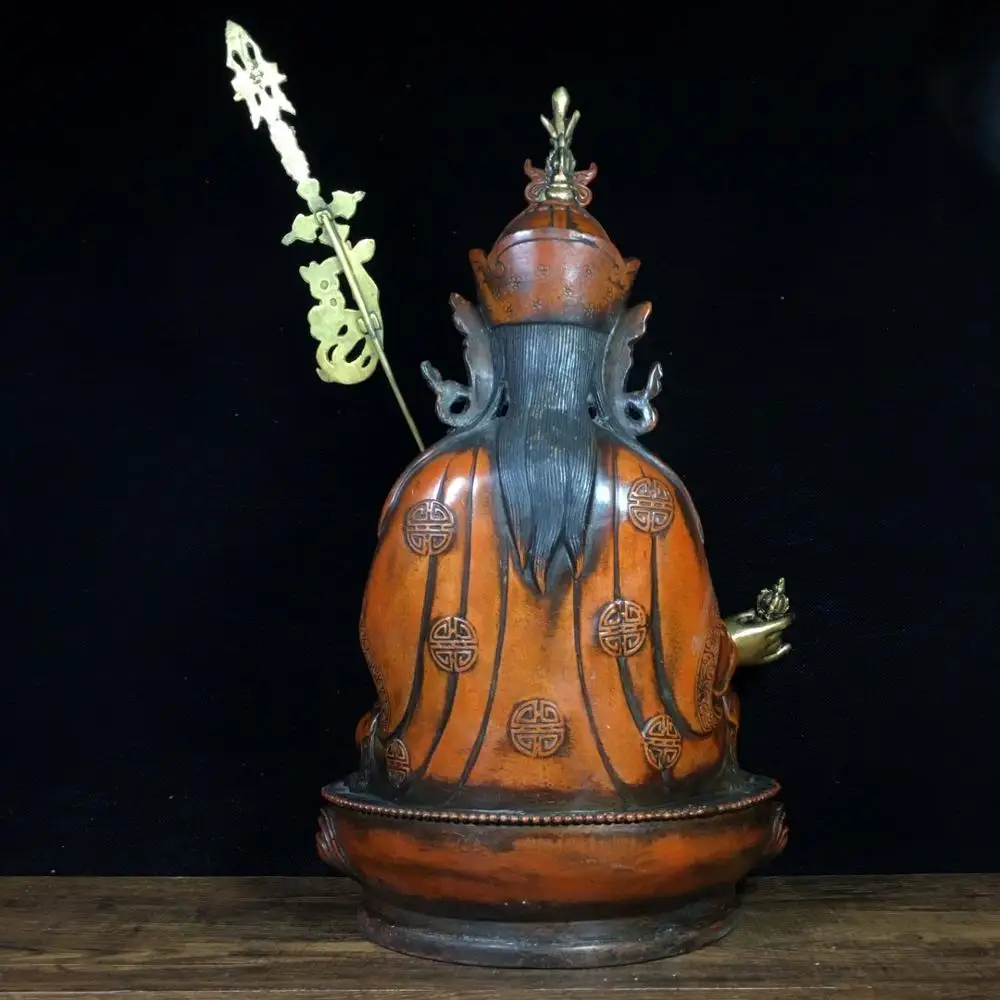 

wedding decoration 12 Tibet Temple Pure Copper Gilt Lotus Master Padmasambhava Buddha Statue Lotus statue