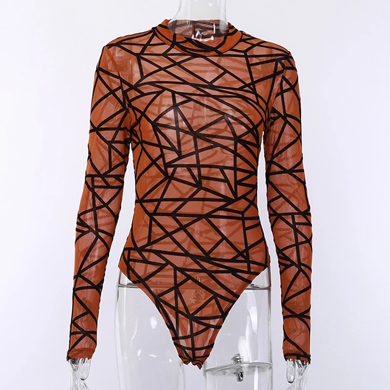 

Women Long Sleeve Print Bodysuit New Autumn Women Playsuit Women Fashion Striped Jumpsuit Ladies Sexy Bodycon Playsuit For Women