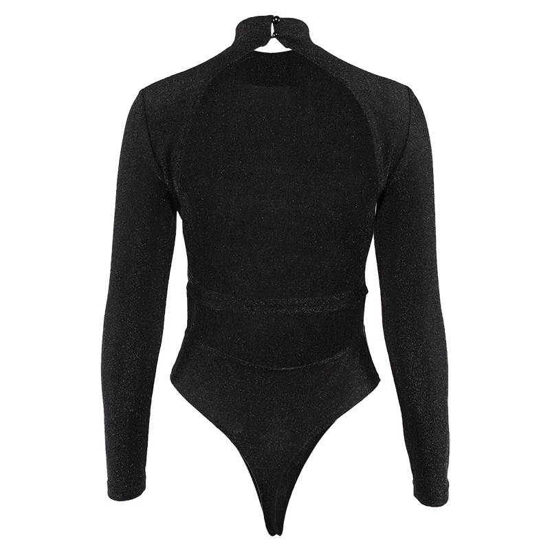 Соблазнительное боди с открытой спиной бандажные комбинезоны длинным рукавом