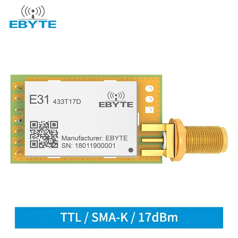 

433MHz Module AX5243 Wireless Transceiver Module 7-17dBm 50mW FEC Long Distance 2km ebyte E31-433T17D Transmitter and Reveiver