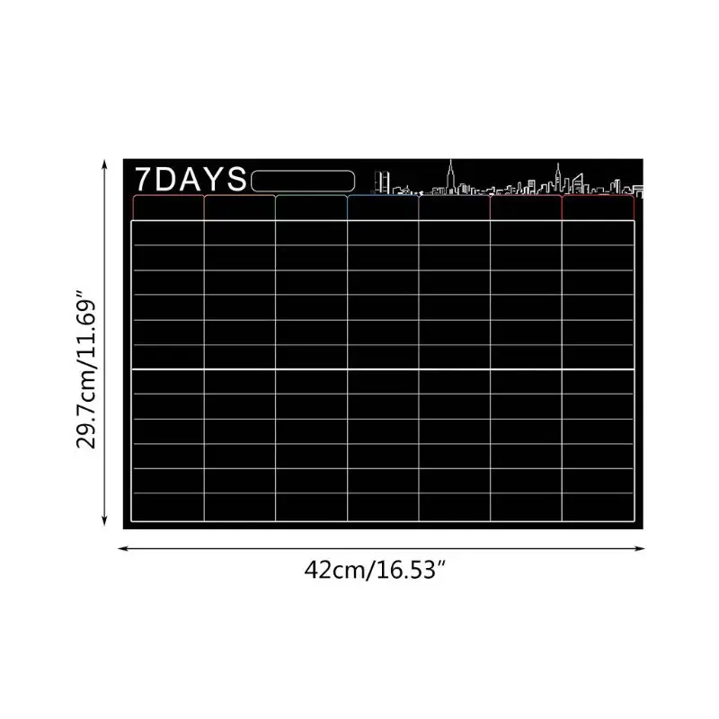 

7 Days Large Magnetic White Board Weekly Planner For Kitchen Refrigerator