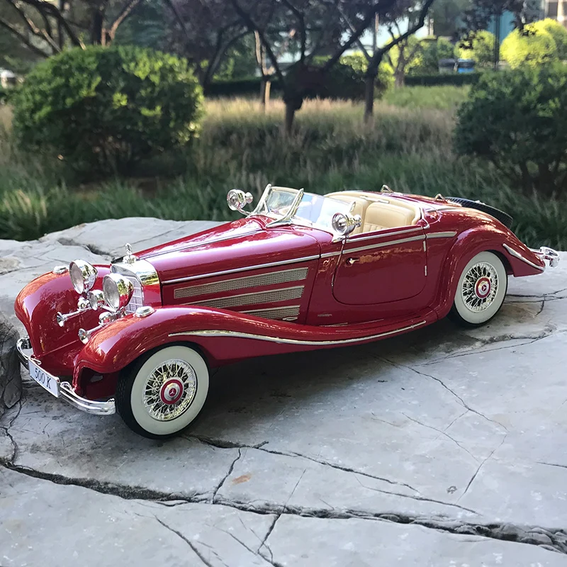 Maisto 1:18 1936 Mercedes 500k автомобильный брелок для автомобильных ключей имитационная