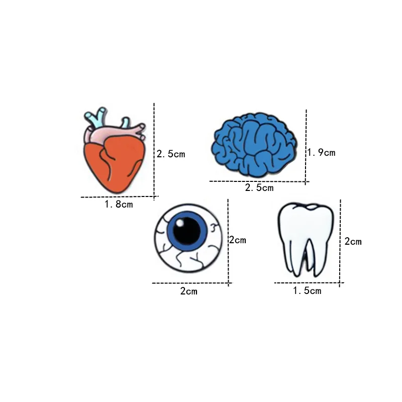 

Japan And South Korea Color Drip Teeth Brooch Brooch Brooches Brain Eyes Deserve To Act The Human Organs
