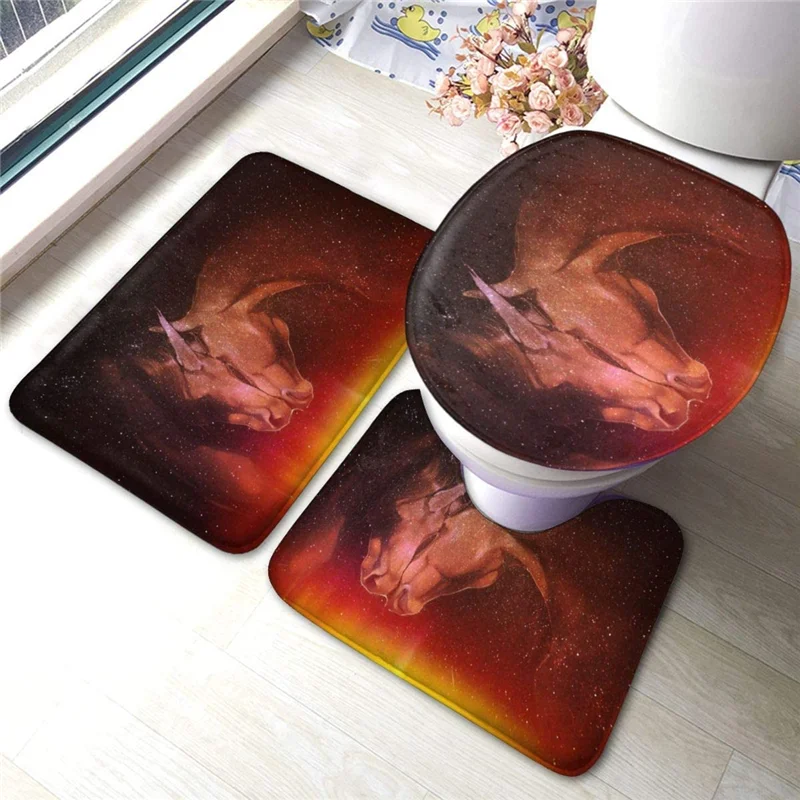 

Carpet mat 3 pieces non-slip bathroom rug coarse pile shower mat washing machine can be washed for living room office home