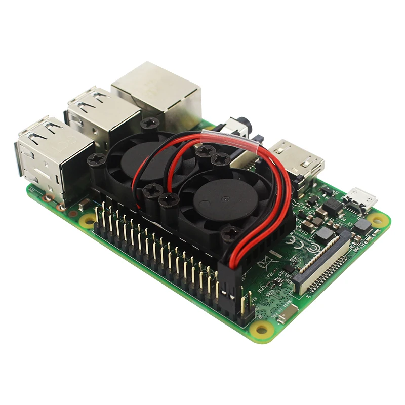Кулер для Raspberry Pi 4 Model B двойной охлаждающий вентилятор дополнительно 4B/3B + |