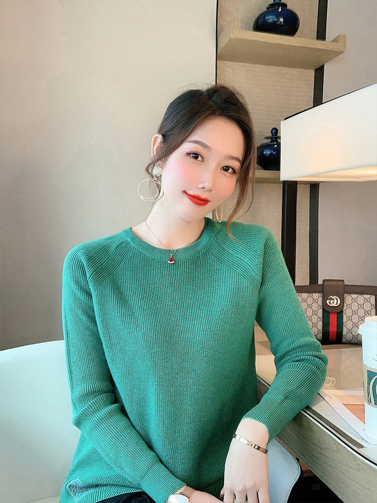 

Women's sweater new autumn and winter 2020 easy to wear loose and thin Knitted Top