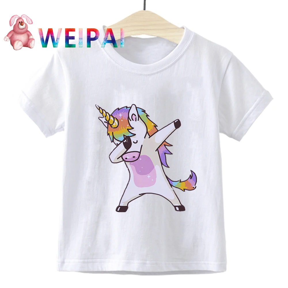 Новое поступление футболка для девочек летняя винтажная эстетичная с единорогом
