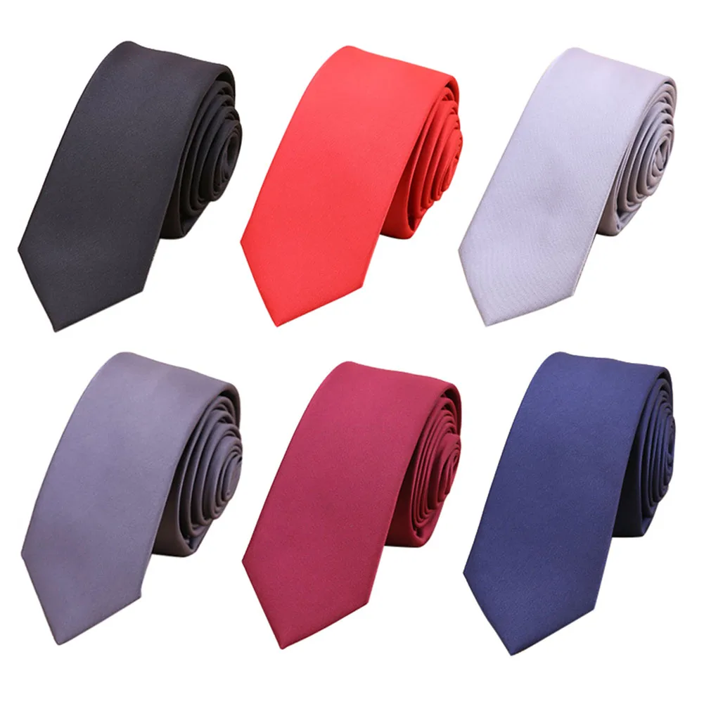 

Галстук мужской, однотонный, 2 дюйма, 6 упаковок