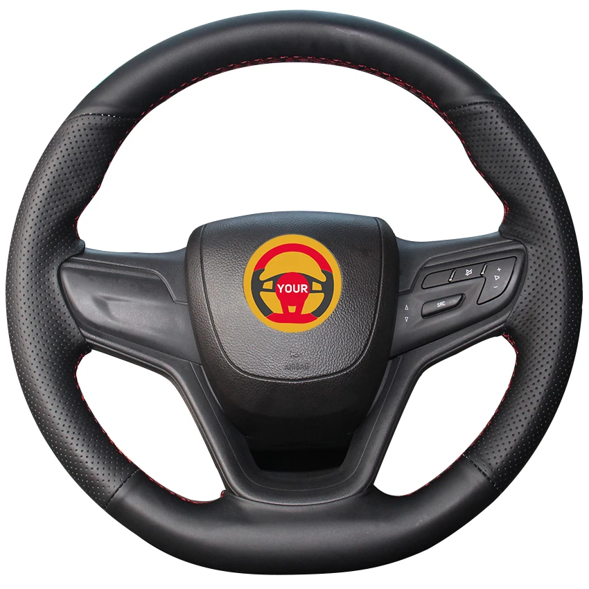 

Black Natural Leather Car Steering Wheel Cover for Buick Excelle 2015-2017