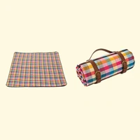 durable plaid outdoor foldable waterproof picnic mat fashion pad breathable soft waterproof portable camping travel picnic beach