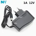 12 в 1 А новый преобразователь переменного тока 100-240 В адаптер питания 12 В постоянного тока 1 а 5,5 мА адаптер питания с европейской вилкой постоянный ток 2,1 мм x 2,5 мм (мм)