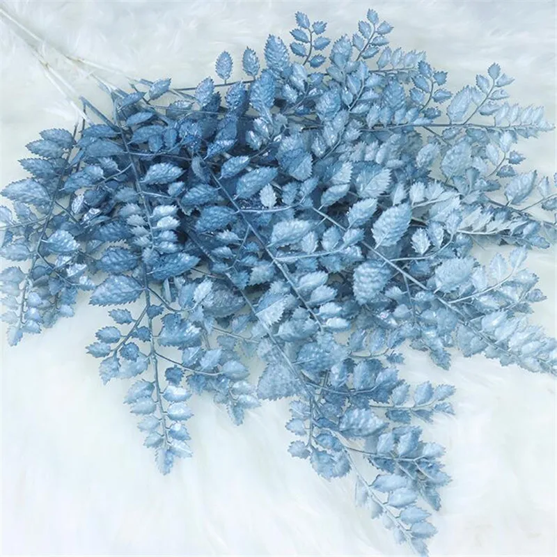 

10pcs Plastic Mint Leaf Branch Artificial Mango Tree Stem Greenery Plant for Wedding Home Party Floral Decoration