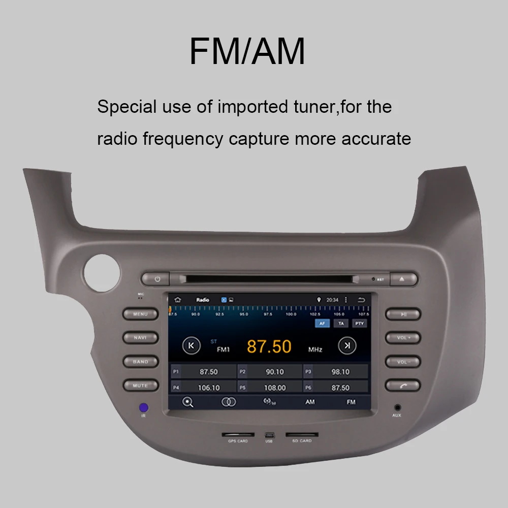 4 ГБ ОЗУ HD Android 9 0 Восьмиядерный автомобильный Автомагнитола стерео для Honda Fit/Jazz