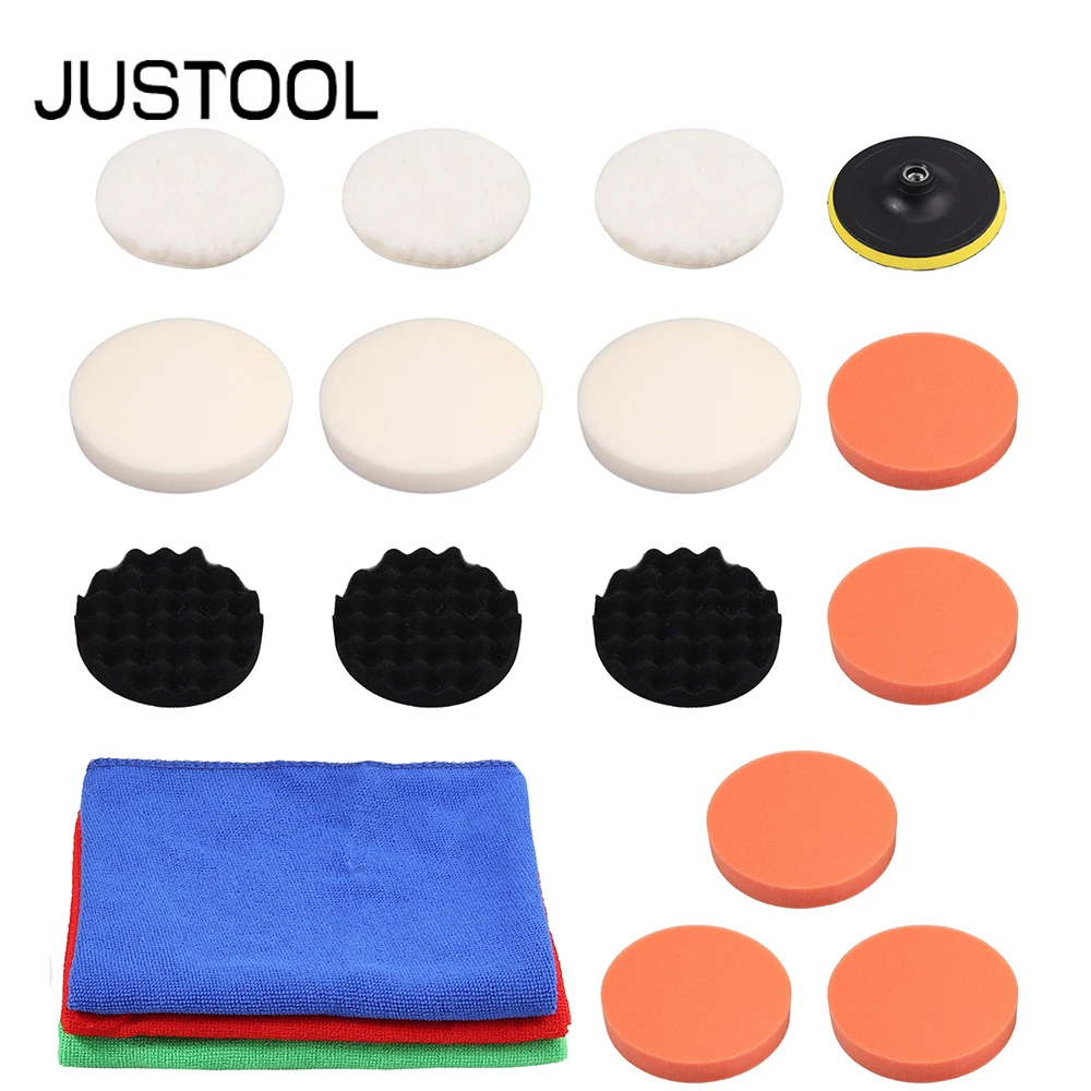 Набор губки для полировки на липучке, 18 шт., с поворотным механизмом M14, 150 мм