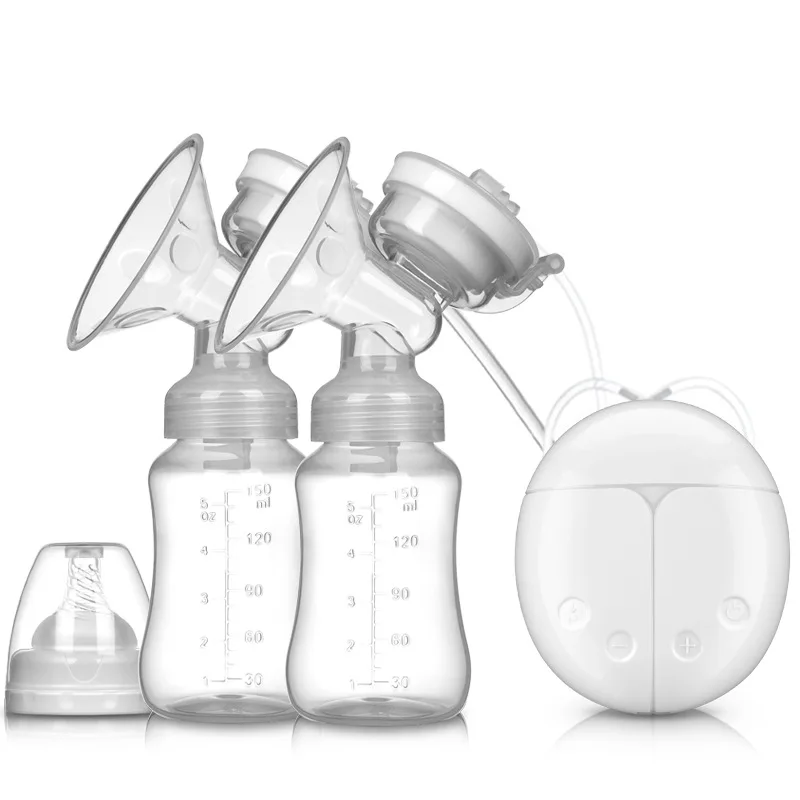 ZIMEITU Electric breast pumps baby bottle Powerful Nipple Suction USB Electric Breast Pump with baby milk bottle  Pad Nipple