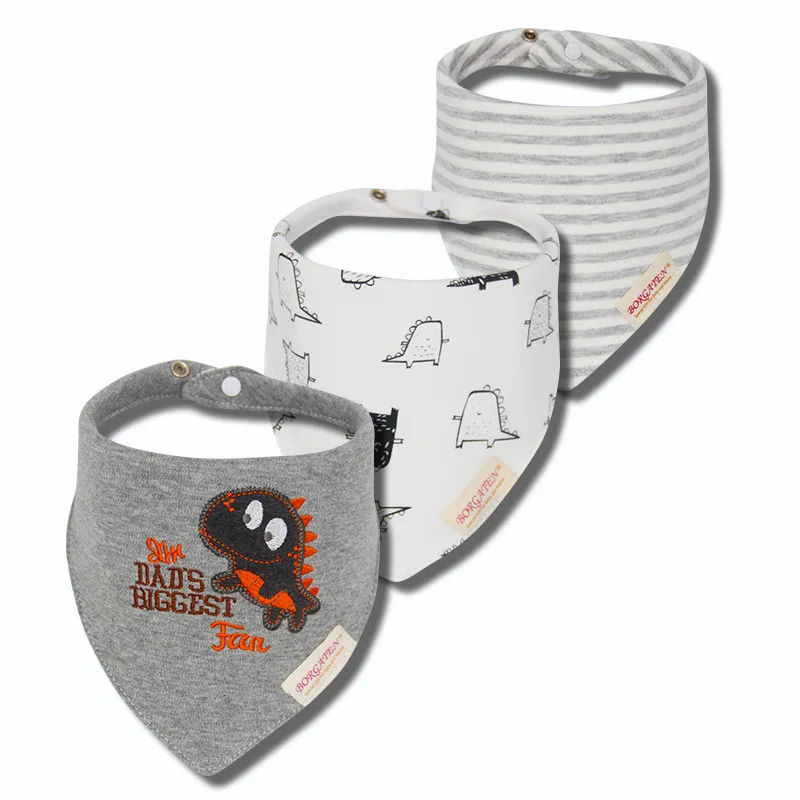 

3pcs Organic Cotton Baby Scarf Muslin Burp Cloth Bandana Bibs Newborn Baby Boy Infant Girl Toddler Scarf Waterproof Triangle Bib