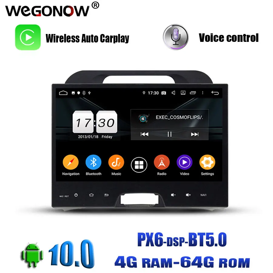 IPS 10 1 &quotAndroid 0 4G RAM 64G ROM 8 Core Bluetooth5.0 Wifi GPS navi Map автомобильный DVD плеер RDS радио для kia