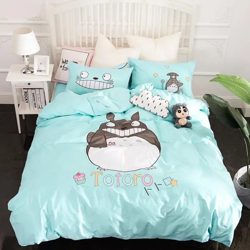 Комплект постельного белья Mr. Totoro Детский комплект на синюю кровать Египетский