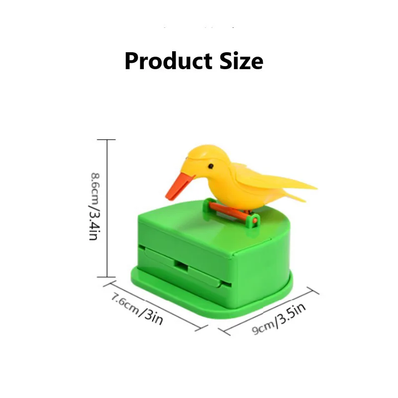 

Toothpick Dispenser funny Hummingbird Auto pop-up push-type Toothpick Holder Storage Case Small bird toothpick box holder