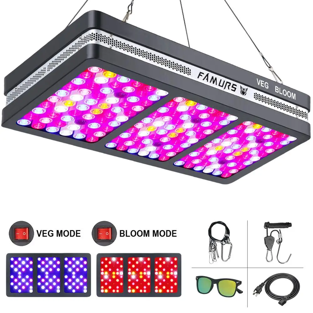 Светодиодный светильник для выращивания растений 1500 Вт/2000 Вт/3000 Вт отражатель