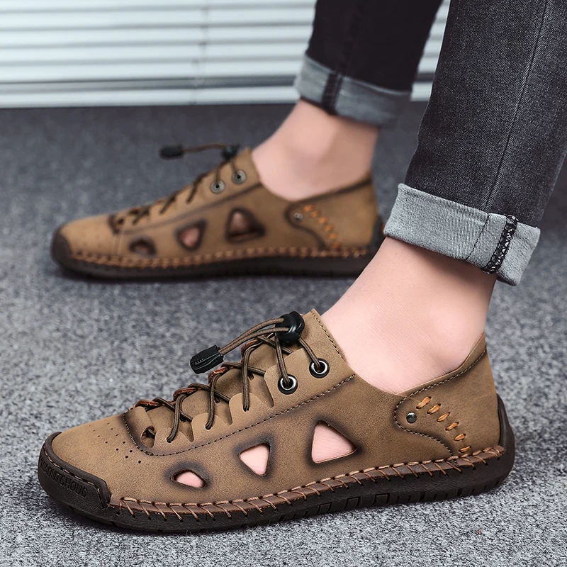 

Sandalen; Heren Sandalen; Herren Sandalias Hombre Verano рабочие сандалии Cuero; Sandale Homme Cuir Sandles Zapatos Mujer для Для мужчин De Para Sandalle
