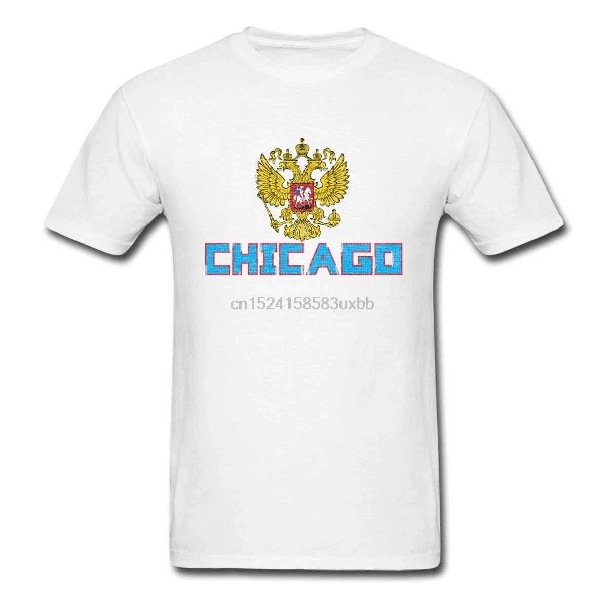 Мужская футболка с американским флагом Чикаго летняя мужская рукавом топы