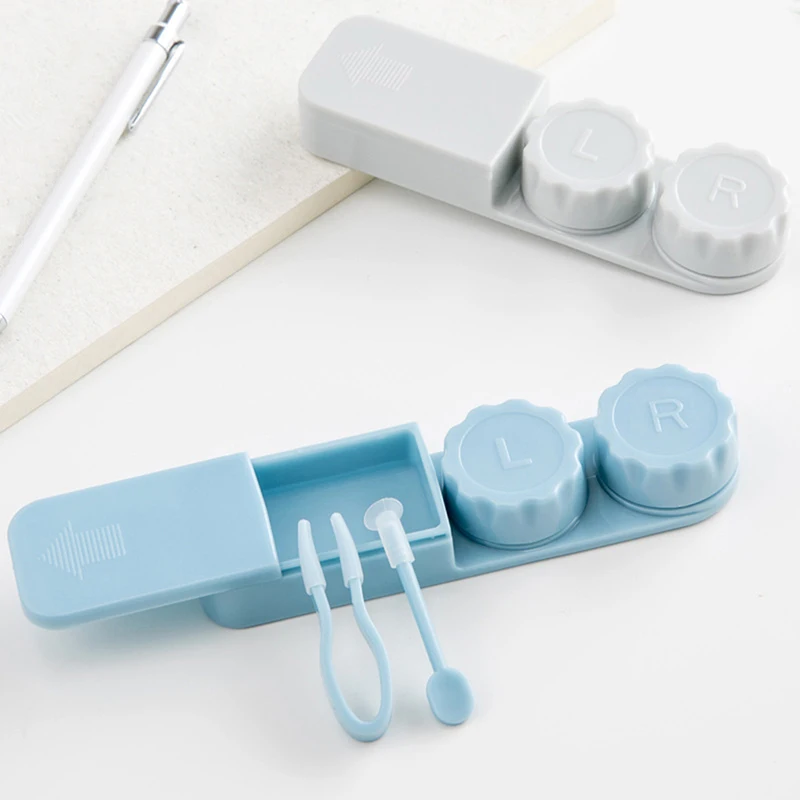 Мини Чехлы для контактных линз держатель хранения замачивающий контейнер очки