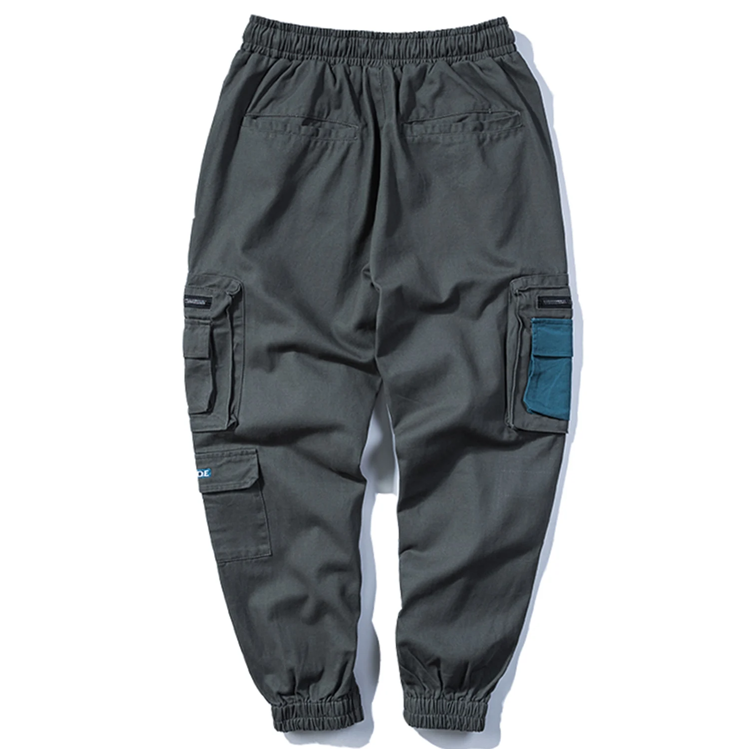 Уличная грузов Штаны мужские с молнией в мозаичном стиле несколькими карманами