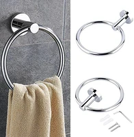 304 stainless steel towel holder brushed gold bathroom wall mounted round towel rings towel rack kitchen storage accessories