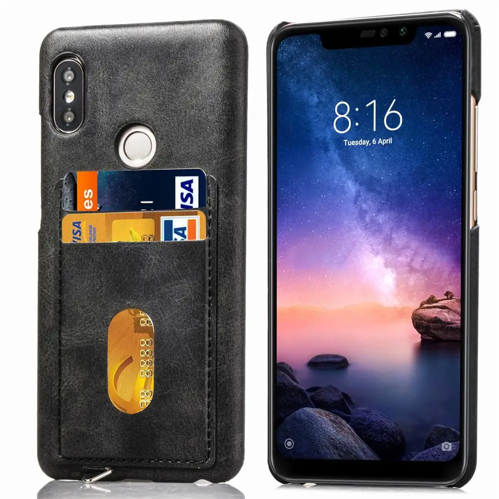 Чехол из искусственной кожи с карманом для карт телефона Xiaomi Redmi Note 7 6 5 Pro чехол