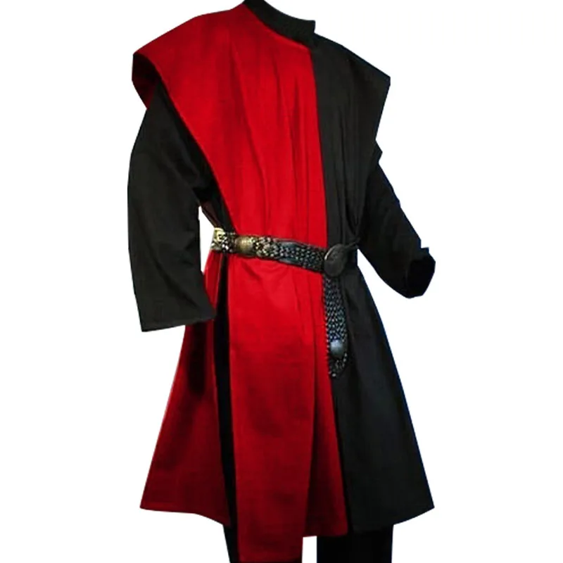 

xxxxxl Medieval Retro Knight Costume Men's Cosplay Renaissance Costumes Tunic Vest Gown Tops Sleeveless Tabard Surcoat For Adult