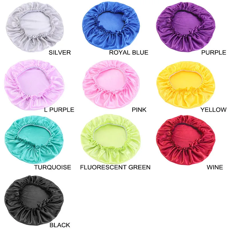 

Silky Bonnet Women Night Sleep Cap Ladies Makeup Bath Spa Headwrap Elastic Band Hair Dress Hat Headwear Hair Accessories