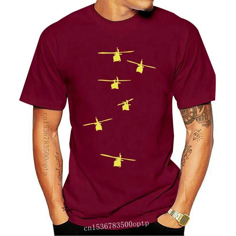 

New Summer 2021 Short Sleeve Plus Size Print Men T Shirt Summer Shirt Helicopter Squadron MeS Tee Shirt