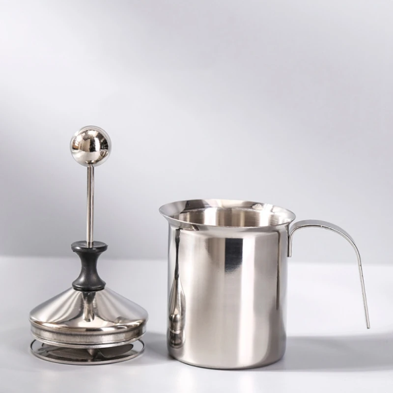 

400ML Manual Milk Frother Stainless Steel Milk Creamer Milk Foam Mesh Coffee Foamer Creamer Kitchen Applicance