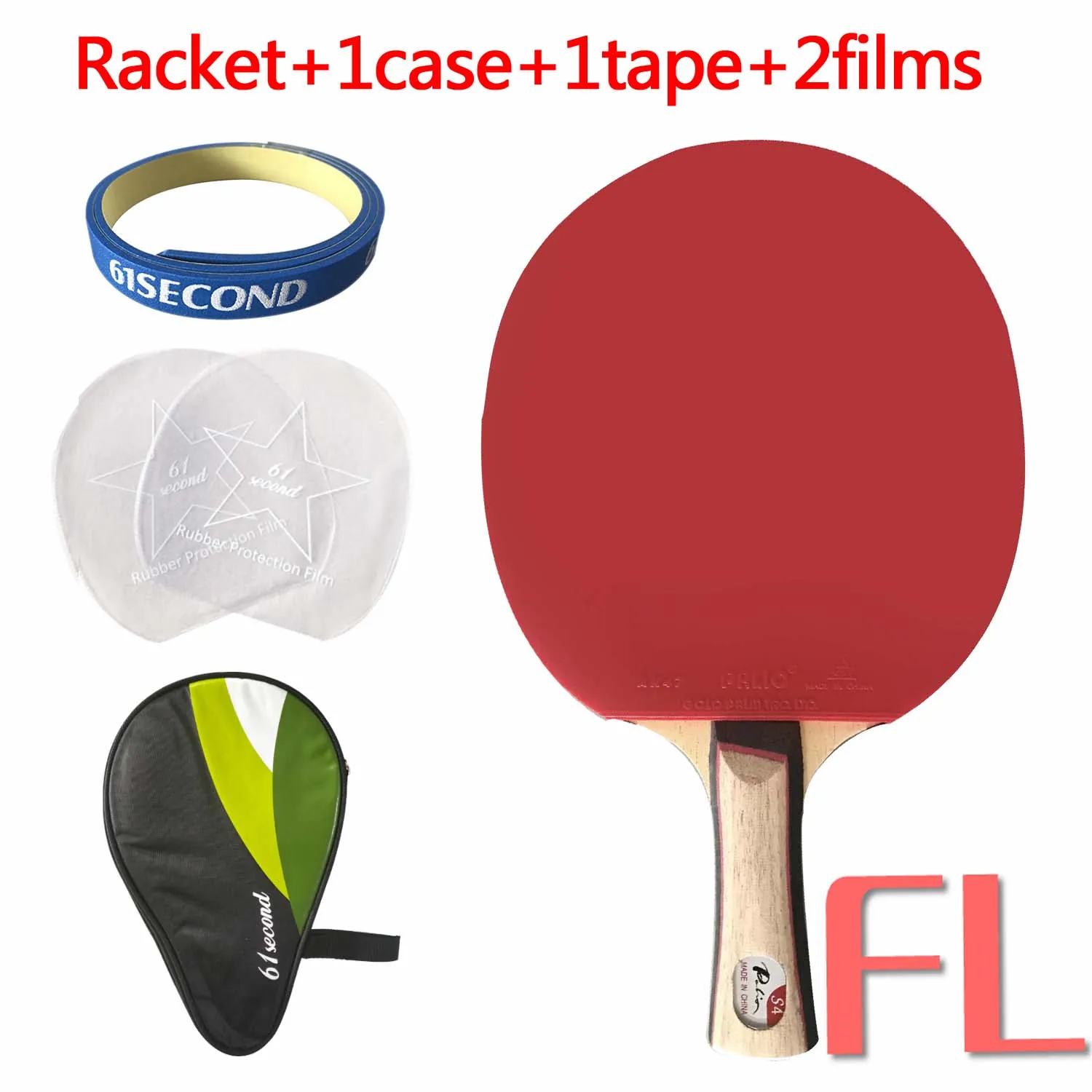FL with H 1case Pro Combo ракетка Palio S4 с AK47 красный и AK47 синий каучук - Цвет: FL with H 1case