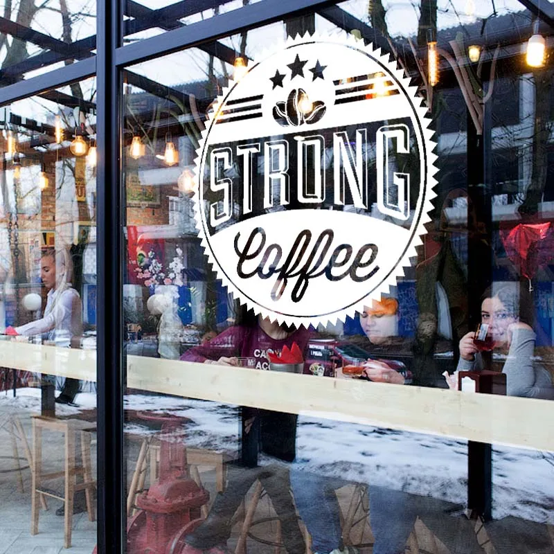 

Виниловая наклейка на кружку в виде Кофейни