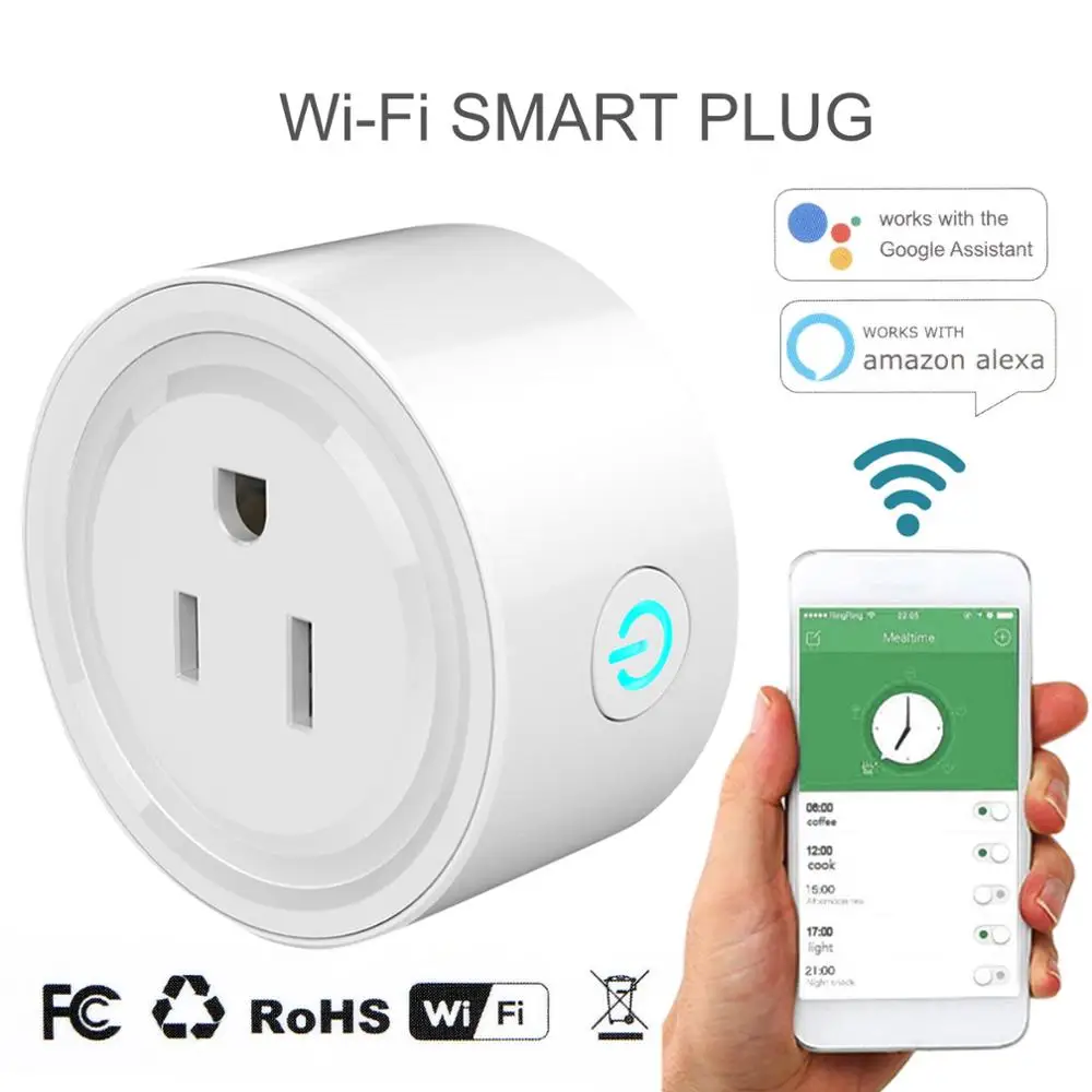10A WiFi смарт-розетка США Стандартный штекер SmartLife с пульт дистанционного управления голосовой Управление EWeLink приложение работает с Alexa Google д...