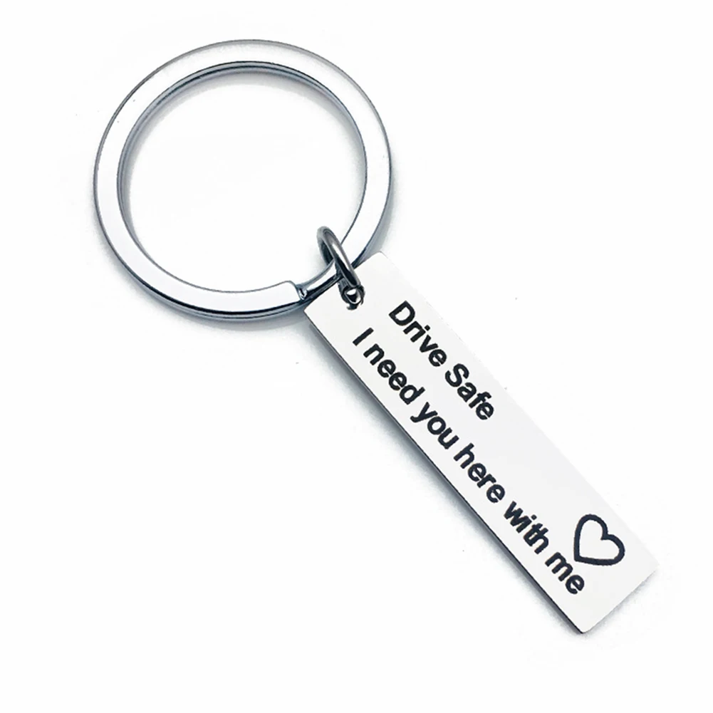 Couple Car Keychain Cute Men Women Keychains Stainless Steel Pendant Key Accessories Love Key Ring Custom Drive Safe Key Chain images - 6