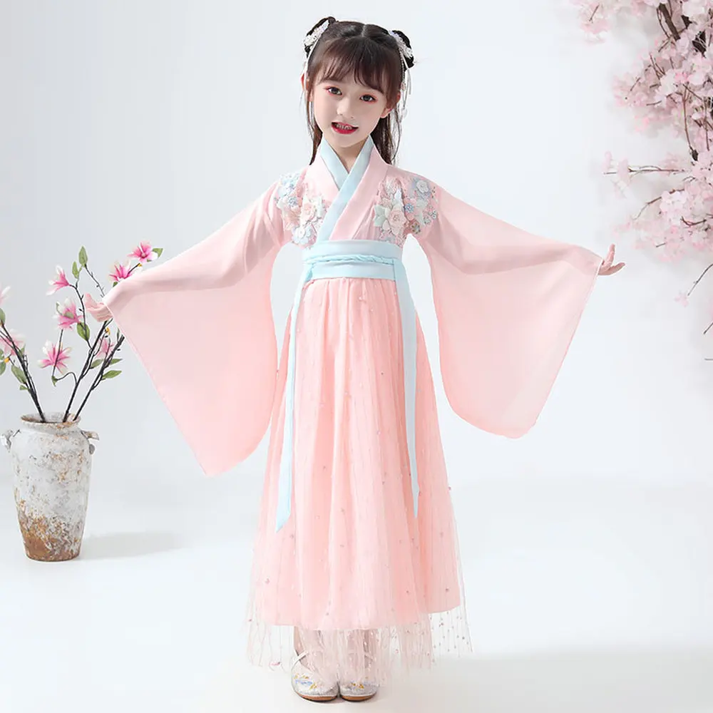 

Детский костюм для косплея Hanfu, традиционное китайское платье для девочек