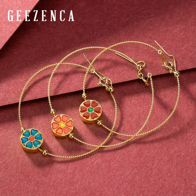 

Женский винтажный браслет из серебра 925 пробы с золотым покрытием