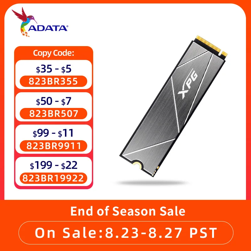Твердотельный Накопитель SSD ADATA XPG GAMMIX S50 Lite, M.2 2280, 1 ТБ, 2 ТБ