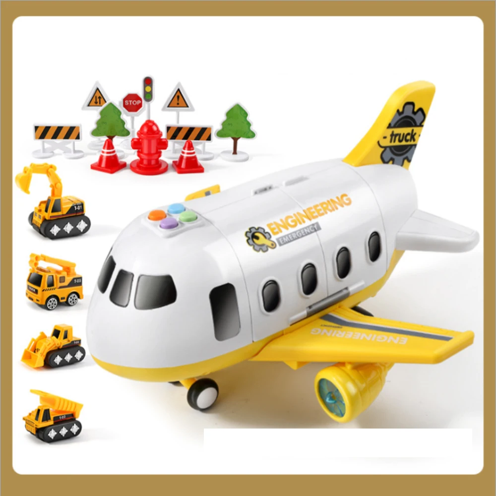 Игрушечный самолет модель музыкальной истории трек инерционная детская игрушка