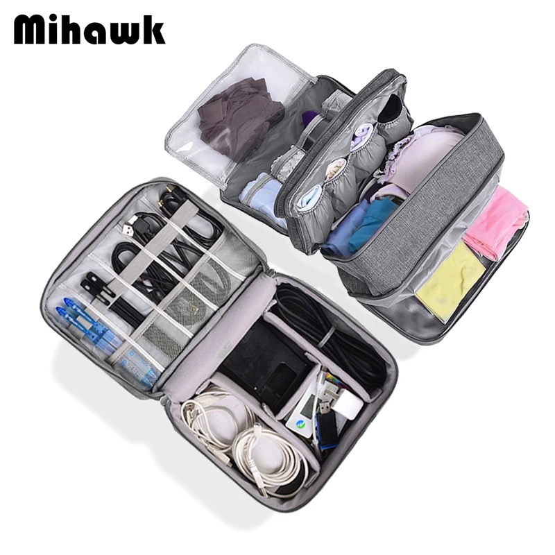 Mihawk, Набор сумок для путешествий с цифровым кабелем, водонепроницаемый USB кабель, жесткий диск, провода, чехол, внешний аккумулятор, для мобильного телефона, организация, чехол, поставка