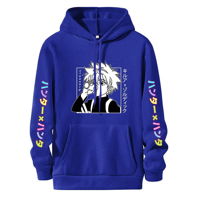 

Kawai Hunter X Hunter Hisoka Kurapika sudaderas con capucha de los hombres Killua Zoldyck diablo ojo sudaderas Anime Sudadera