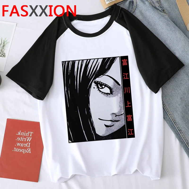 

Junji Ito clothes men casual streetwear japanese harajuku vintage summer top clothes aesthetic