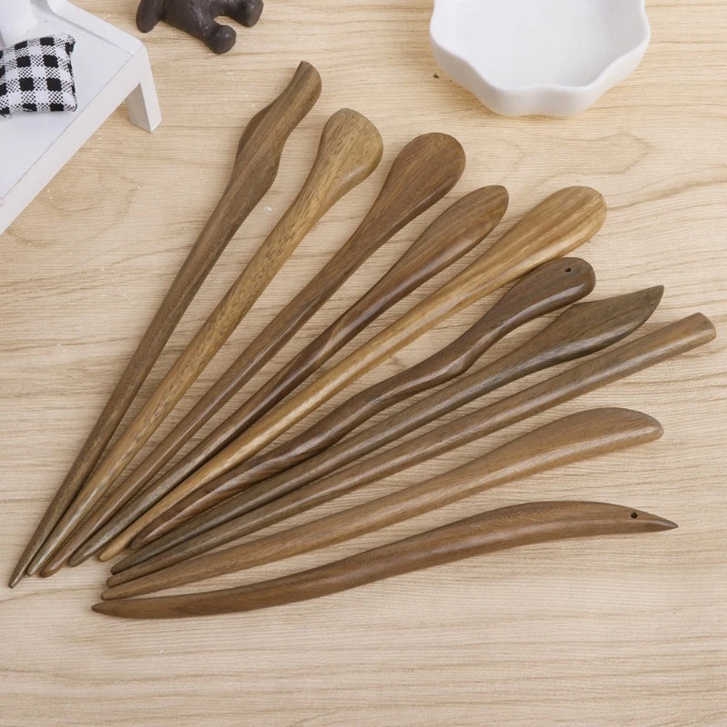 

Vintage Hair Stick Pick Natural Wooden Sandalwood Chinese Style Chopsticks Ethnic Hair pin Women Hairpins Jewelry Accessories